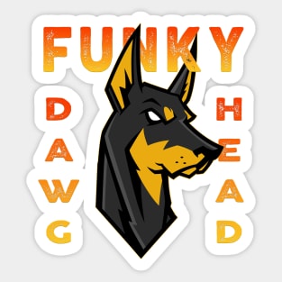 Funky Dawg Head Sticker